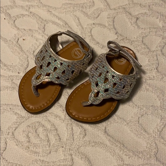 baby girl silver sandals
